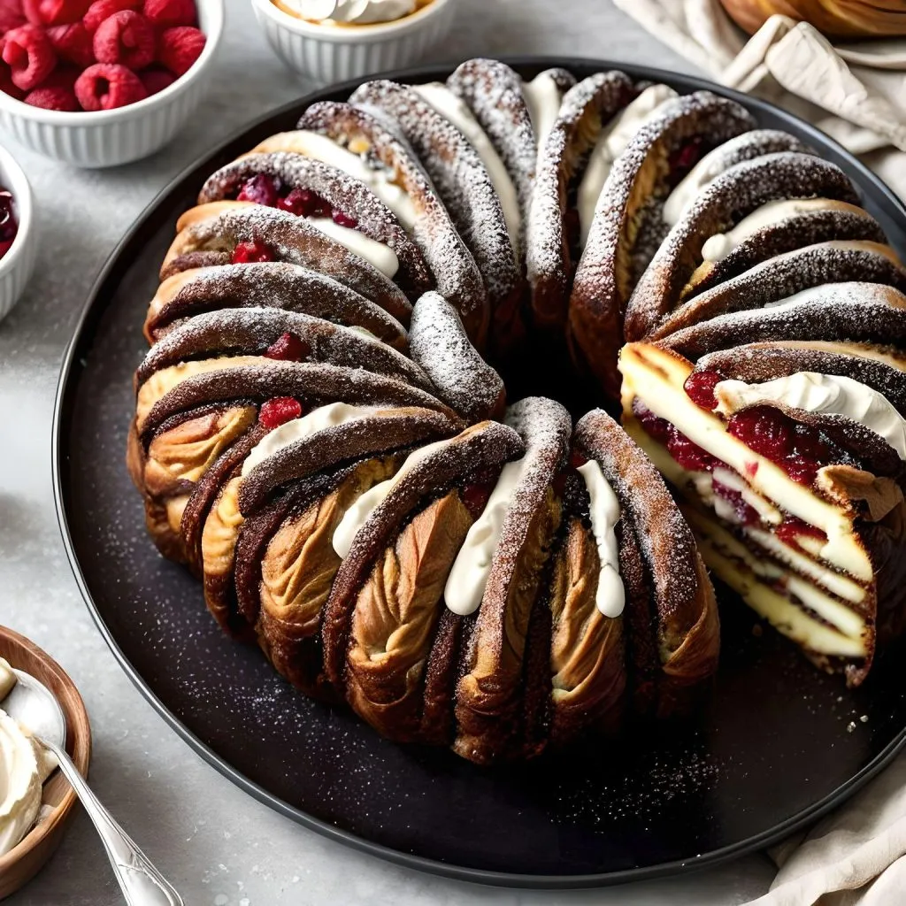 Fruit and Cheese Filled Babka