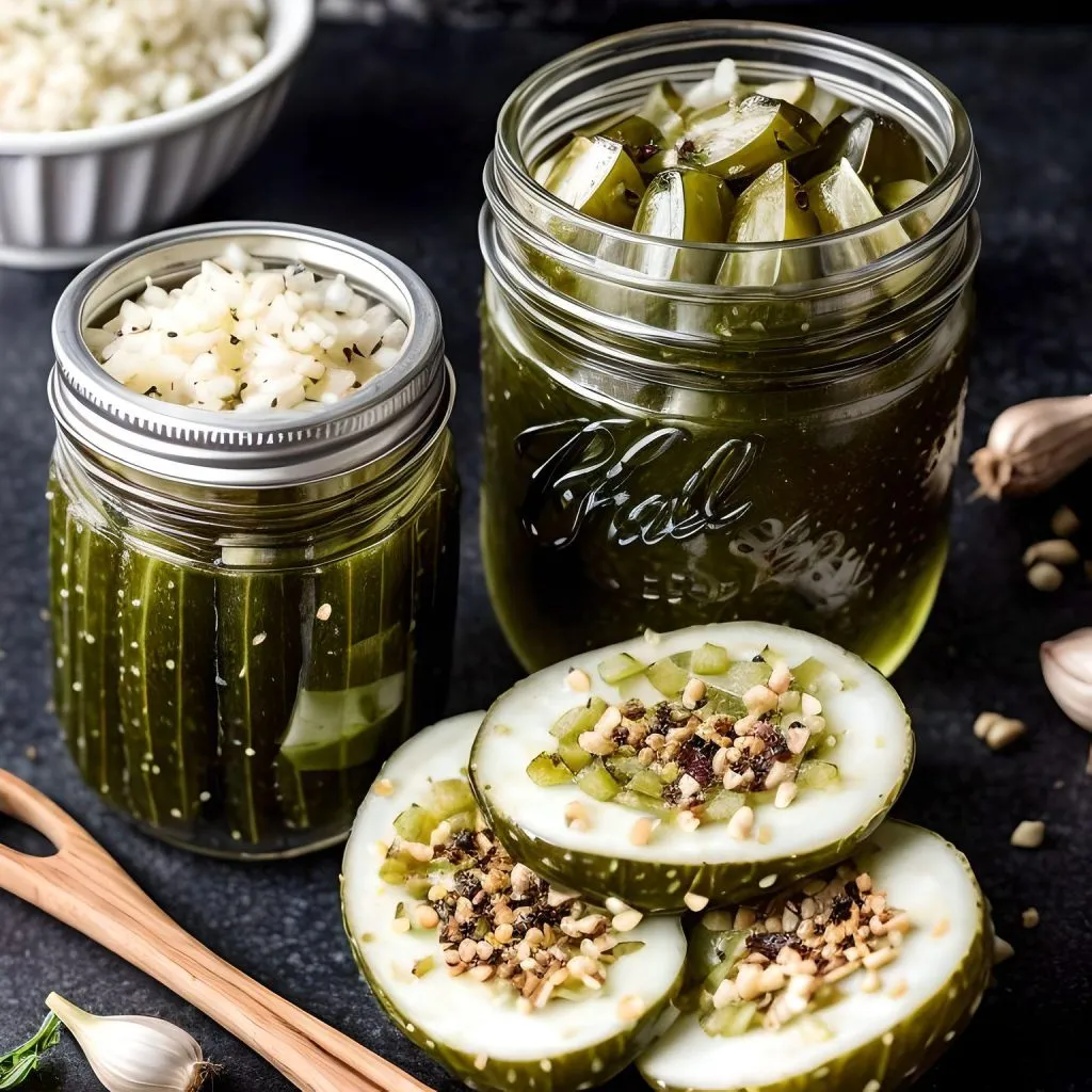 Garlic Lovers' Sweet Gherkin Pickles