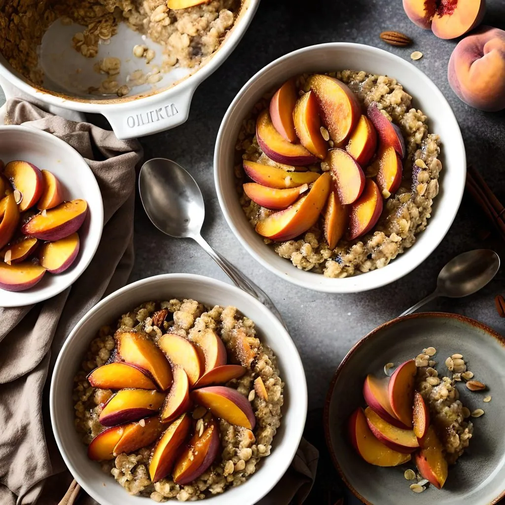 Gluten Free Peach Cobbler Oatmeal 1024x1024 Gluten Free Peach Cobbler Recipe