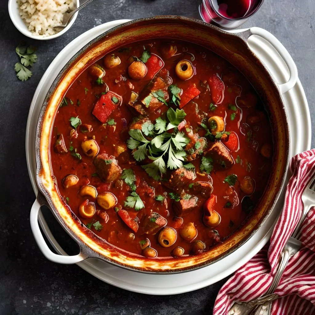 Goulash with Red Wine: