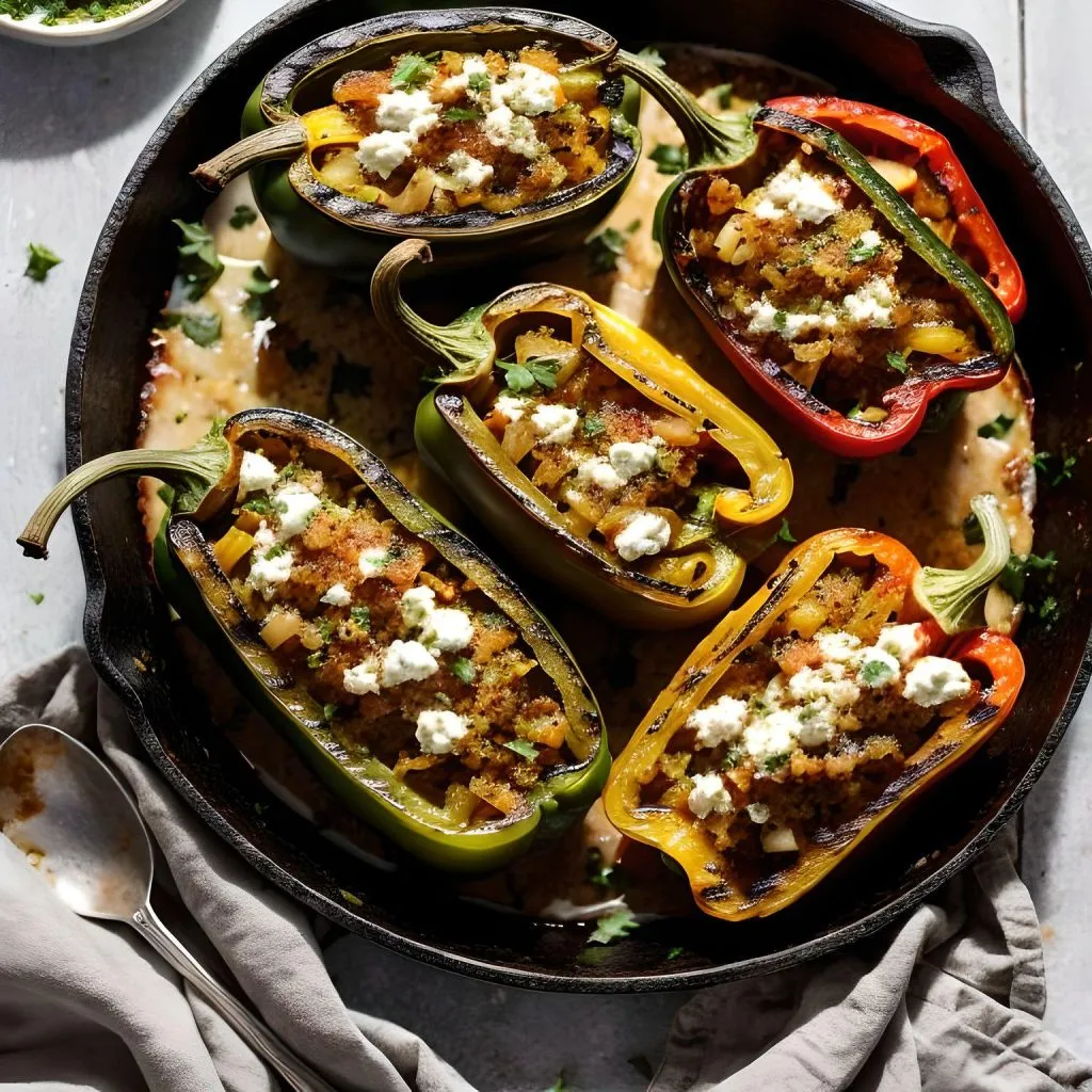 Grilled Stuffed Hungarian Peppers