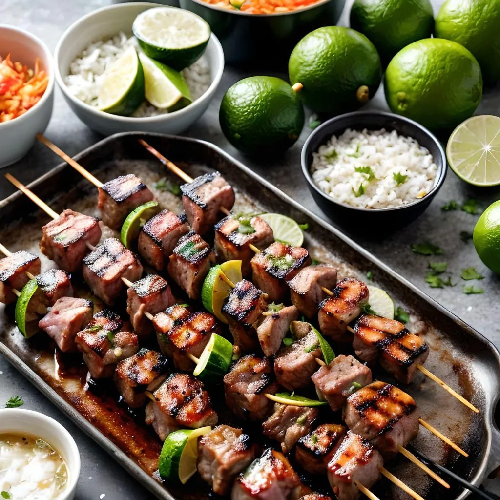 Hawaiian Pork Skewers