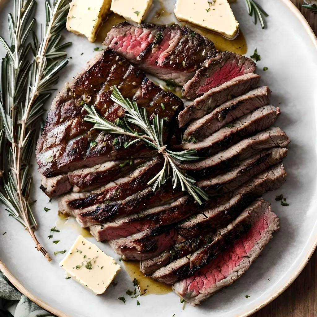 Herb-Butter Round Bottom Steak