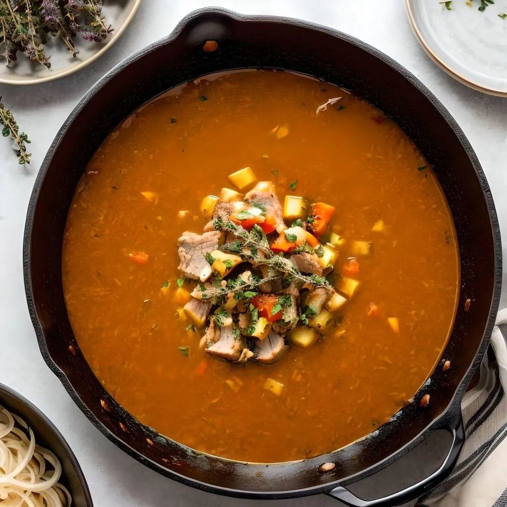 Herb Infused Pork Gravy 1 1024x1024 Gravy Roast Pork Recipe