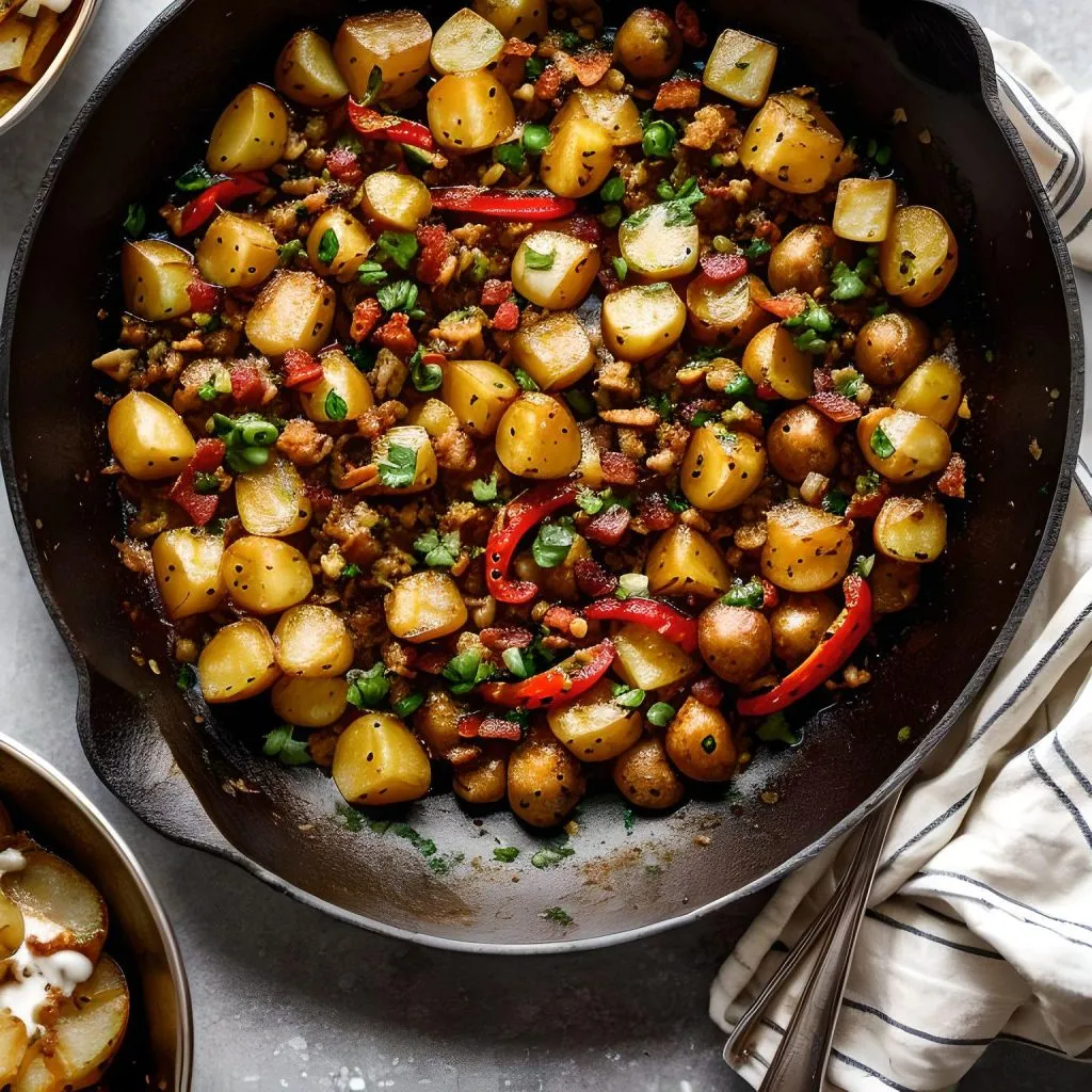 Honey Gold Potato Hash 1024x1024 Honey Gold Potatoes Recipe