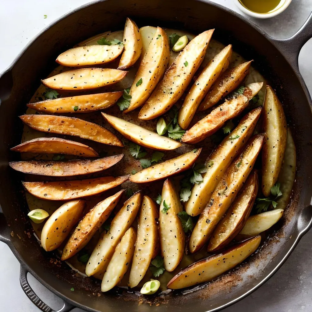 Honey Gold Potato Wedges 1024x1024 Honey Gold Potatoes Recipe