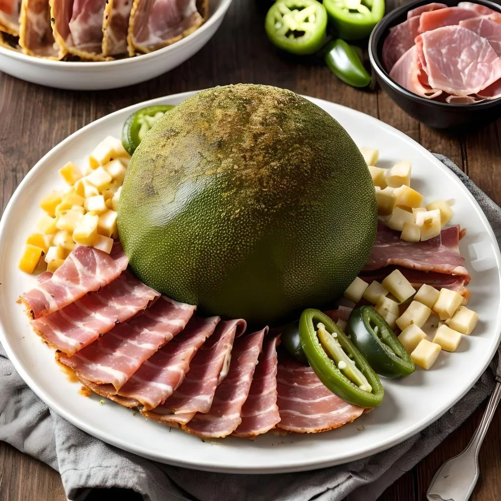 Jalapeno Ham And Cheese Ball 1024x1024 Cheese Ball With Ham Recipe
