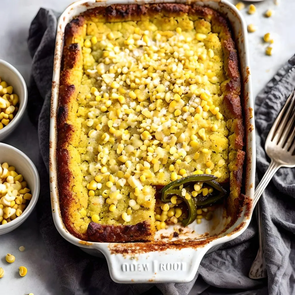 Jalapeno And Corn Cornbread Pudding 1024x1024 Cornbread Pudding Recipe