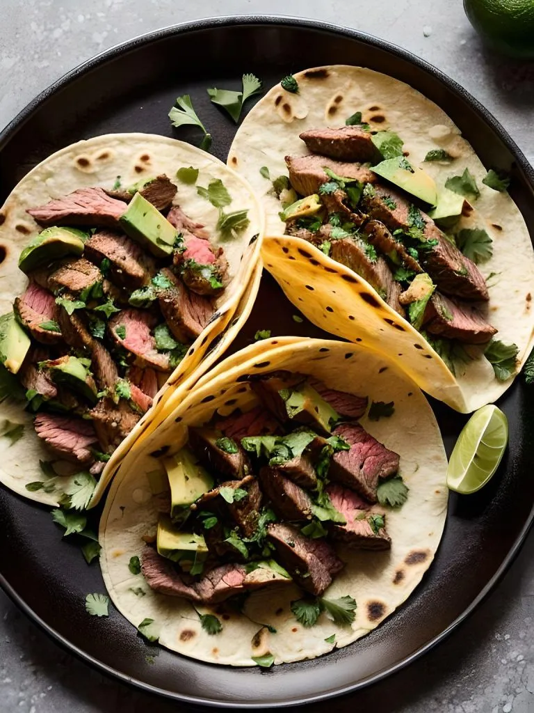 Jamaican Pepper Steak Tacos