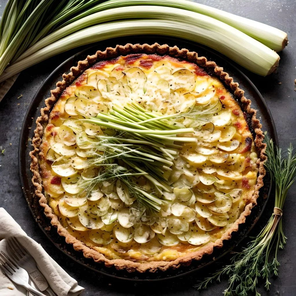 Leek And Potato Tart 1024x1024 Leek Tart Recipe