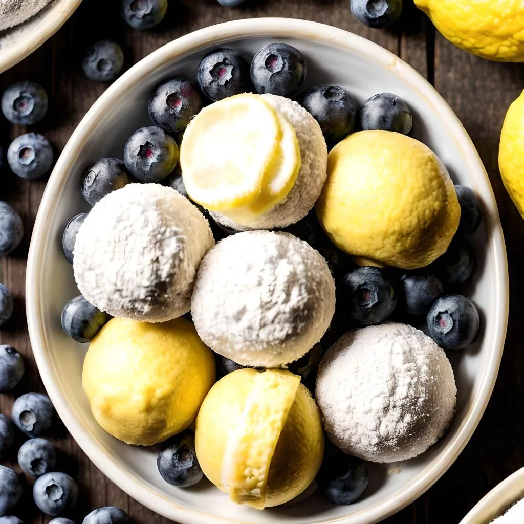 Lemon Blueberry Cheesecake Balls 1024x1024 Cheesecake Balls Recipe