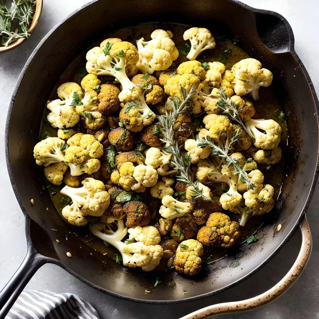 Lemon Herb Sauteed Cauliflower 1024x1024 Sauteed Cauliflower Recipe