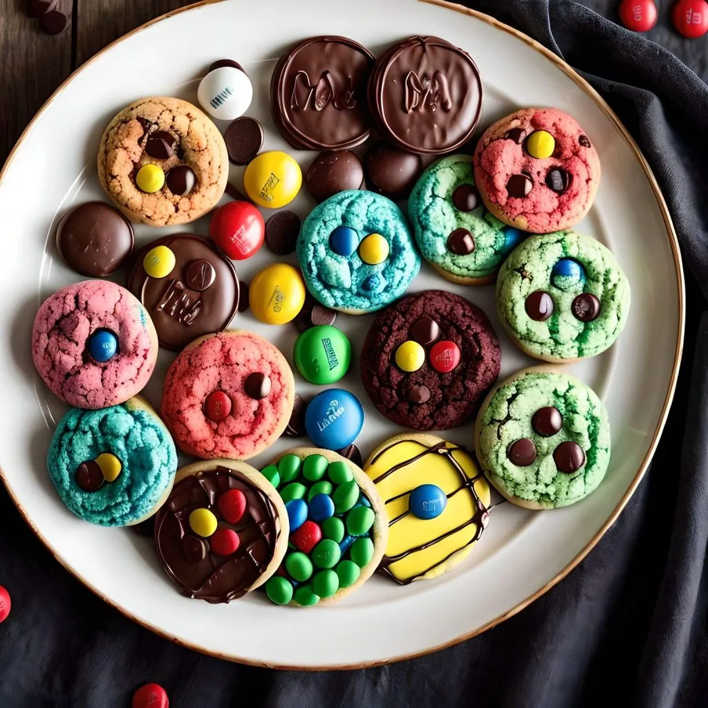 M&M's Rainbow Cookies