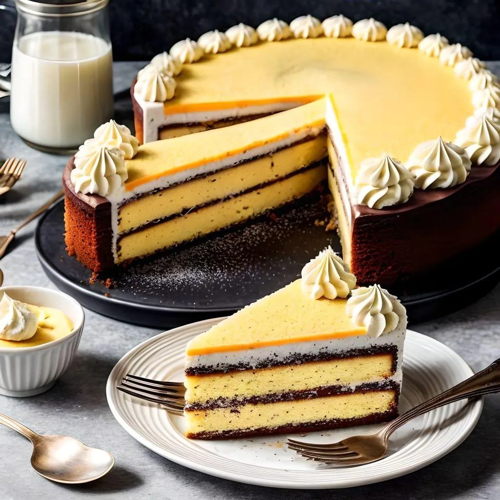 Mango Custard Cake