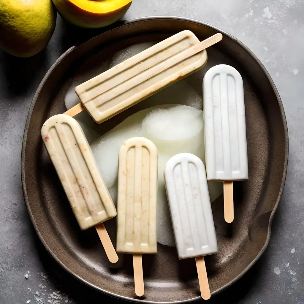 Mango Custard Popsicles