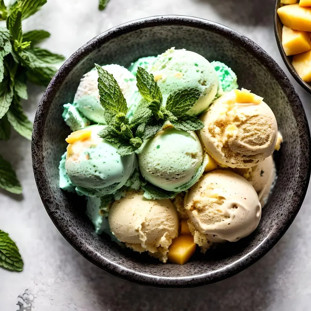 Mango Mint Ice Cream