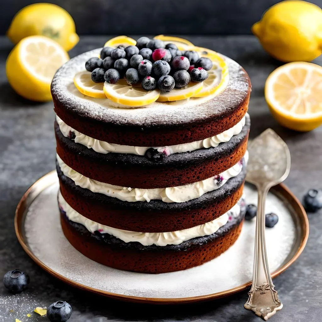 Meyer Lemon Blueberry Cake