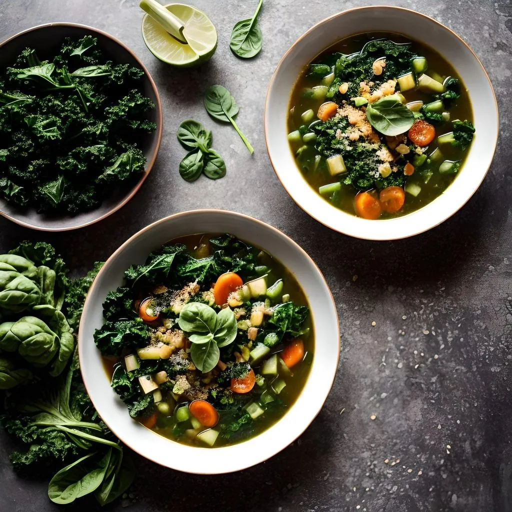 Minestrone with Spinach and Kale