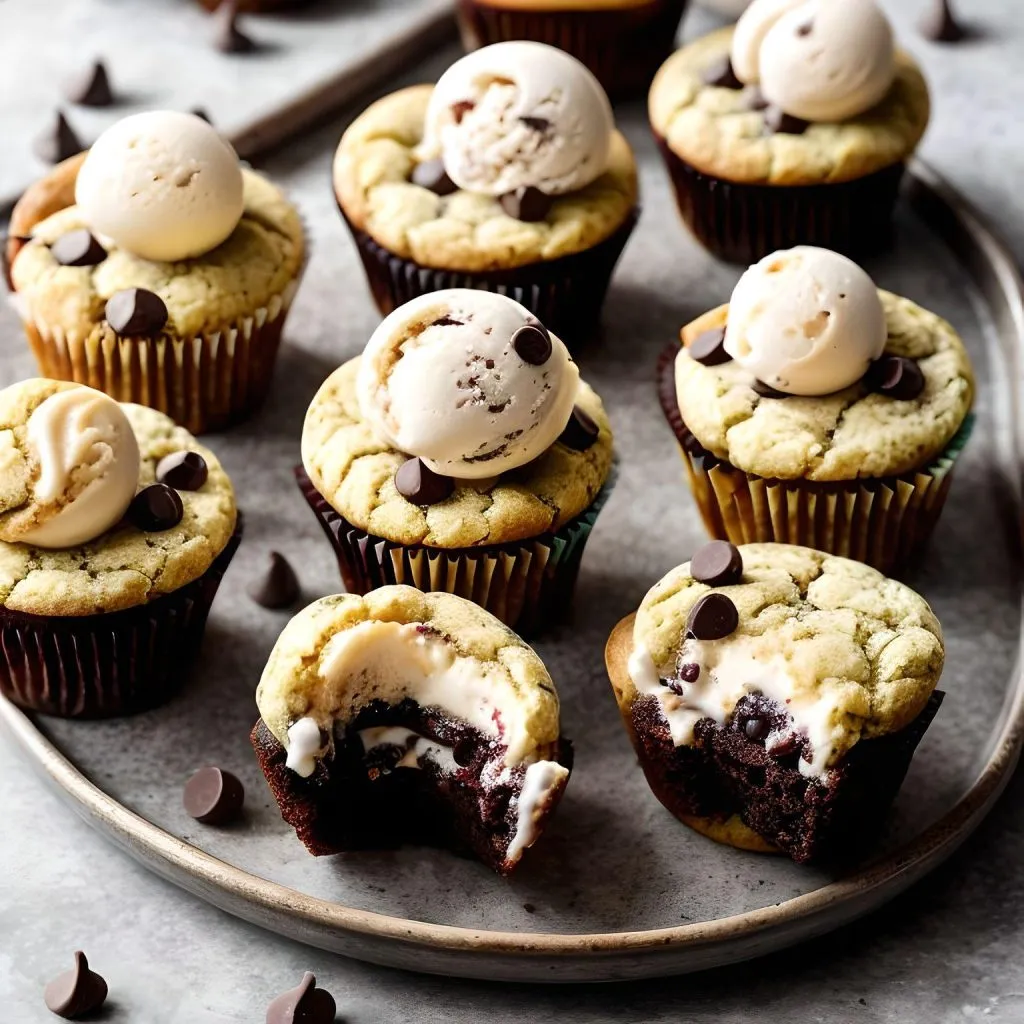 Mini Muffin Ice Cream Sandwiches