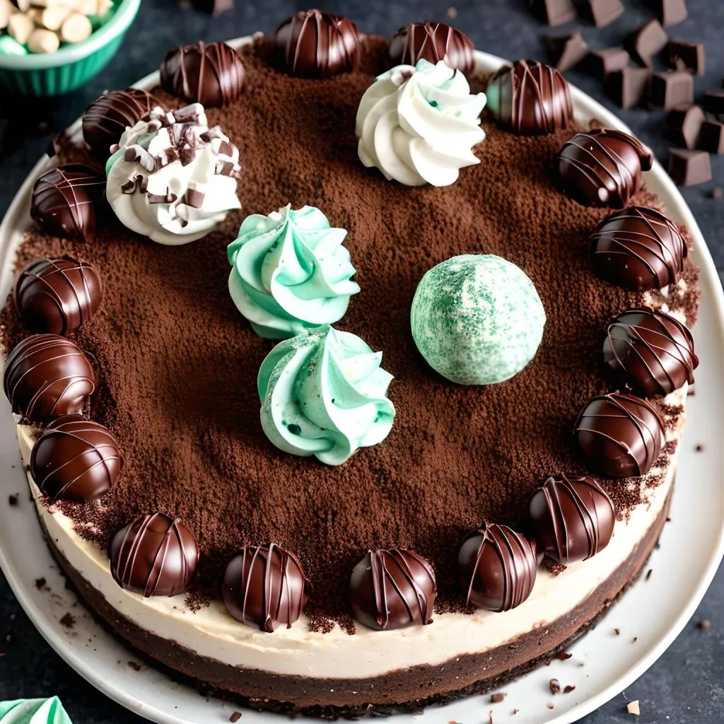 Mint Chocolate Cheesecake Balls 1024x1024 Cheesecake Balls Recipe