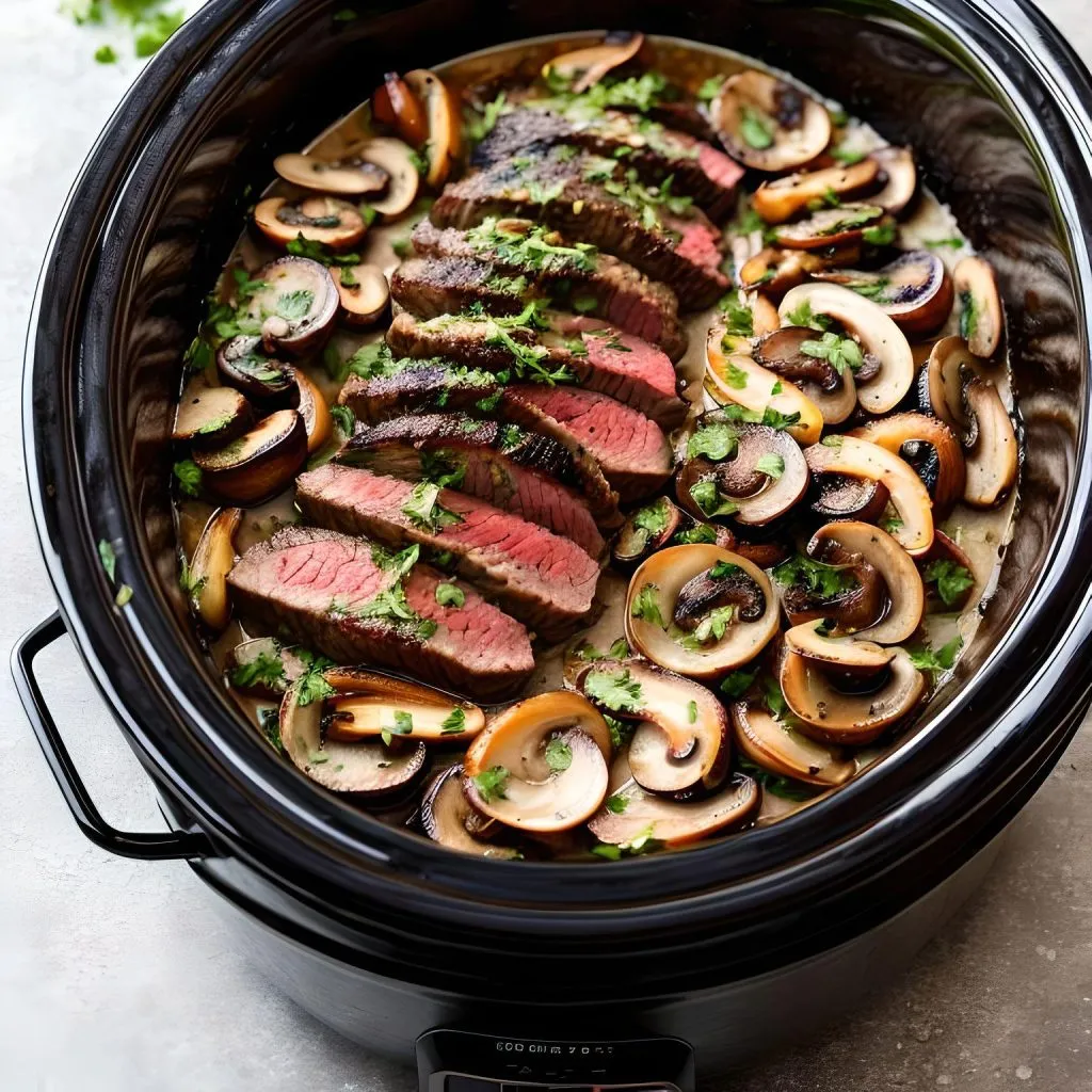 Mushroom and Onion London Broil