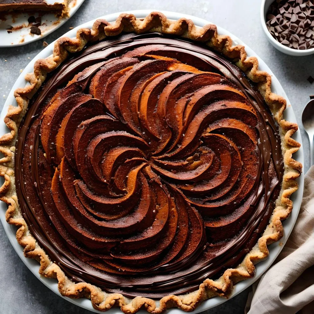 Nutella Swirl Sweet Potato Pie: