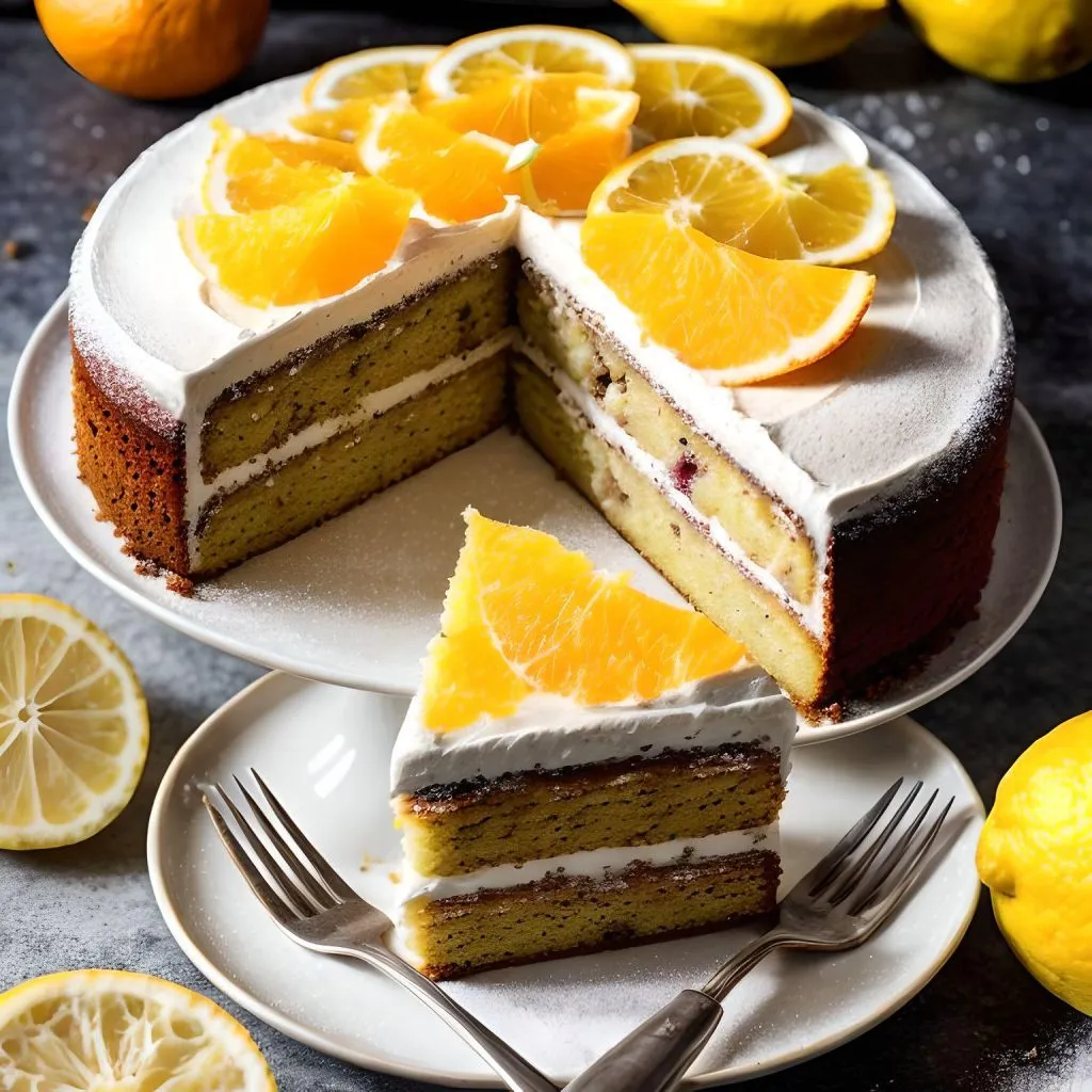 Orange Cardamom Cake 1024x1024 Heavenly Cardamom Cake Recipe