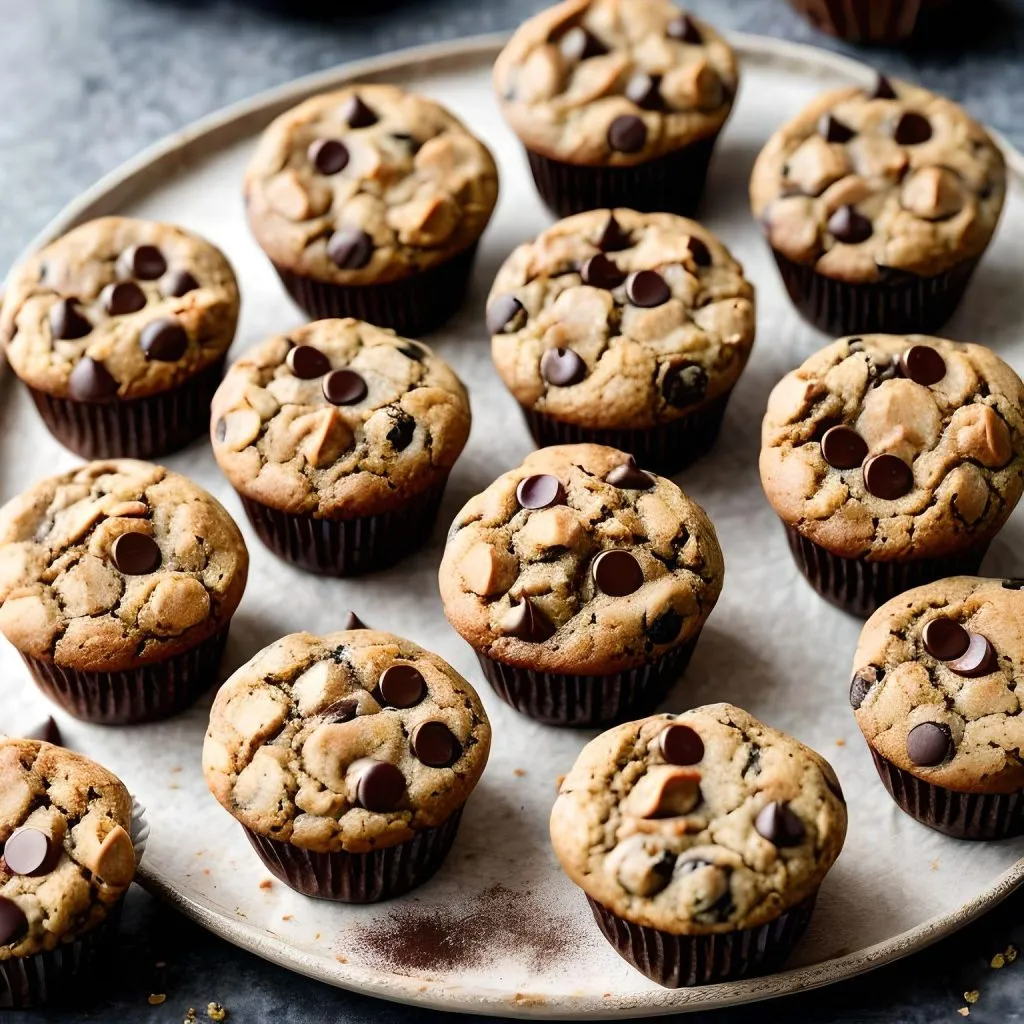 Peanut Butter Chocolate Chip Mini Muffins