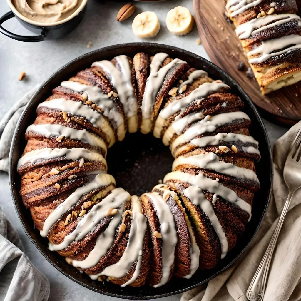 Peanut Butter and Banana Cheese Babka