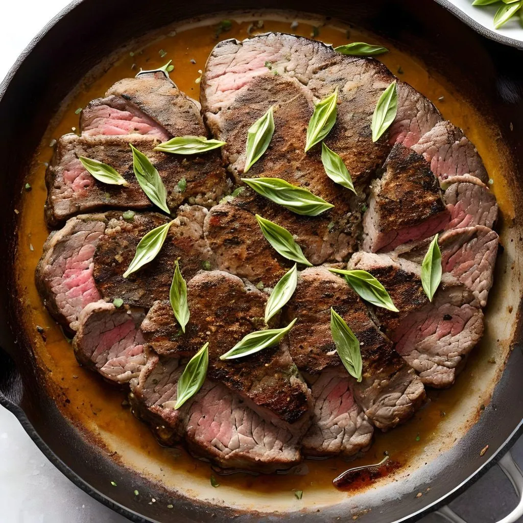 Pepper-Crusted Round Bottom Steak