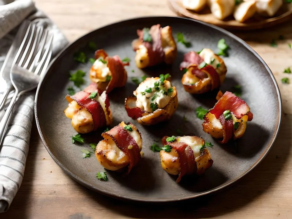 Puffball Mushroom And Bacon Wrapped Appetizers 1024x768 Puffball Mushrooms Recipe: A Unique Culinary Adventure