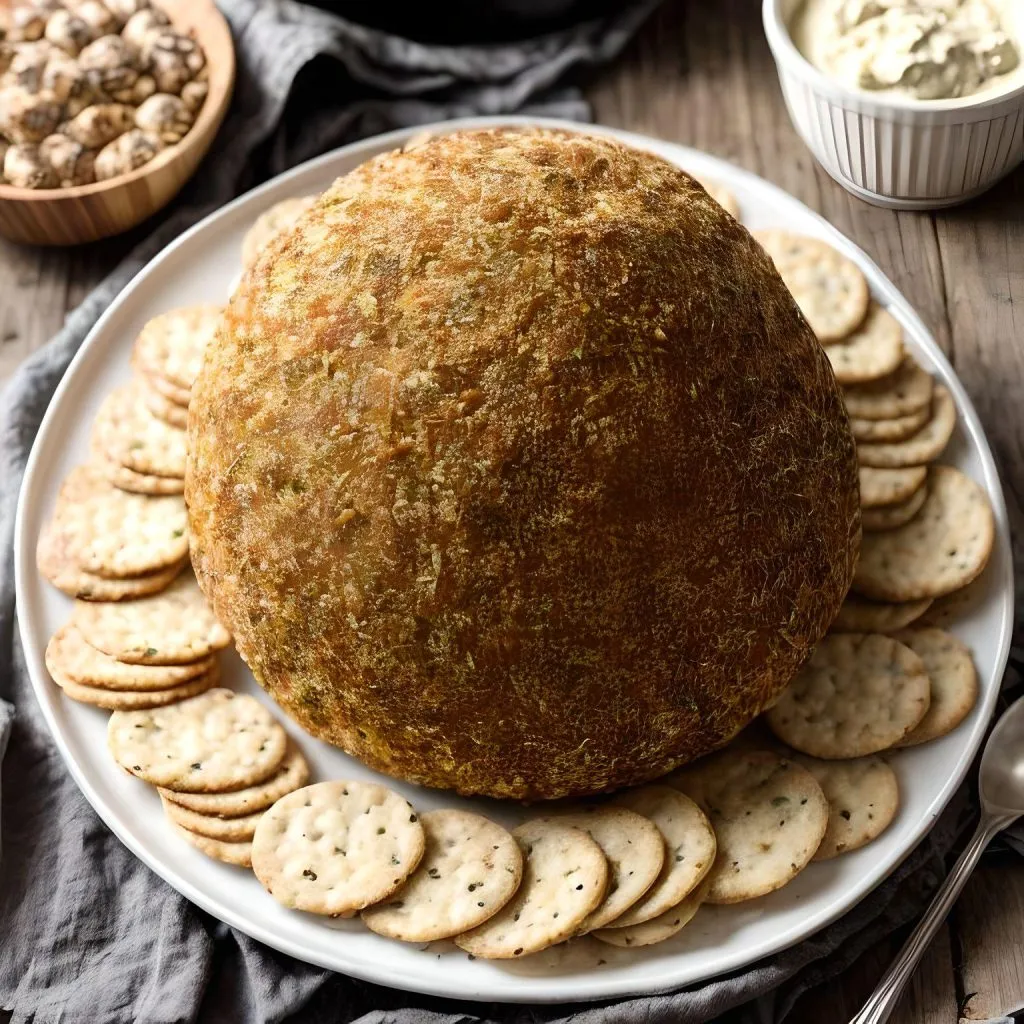 Ranch Ham And Cheese Ball 1024x1024 Cheese Ball With Ham Recipe