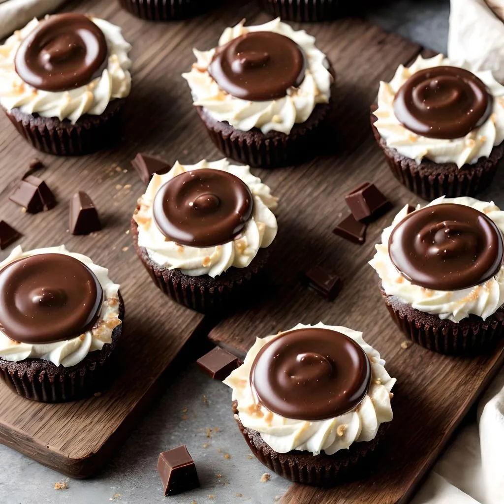 Salted Caramel Mini Chocolate Cheesecakes