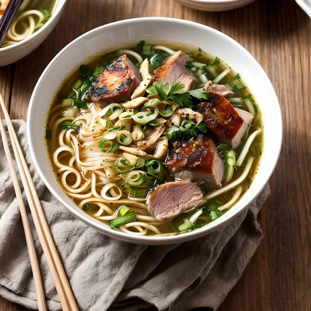 Shaved Pork and Noodle Soup