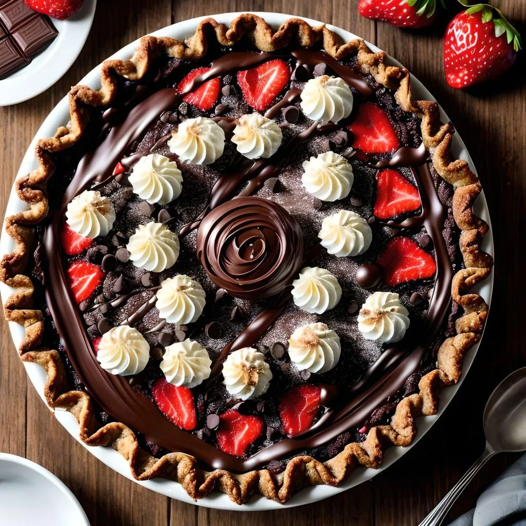 Shoney's Chocolate-Strawberry Pie