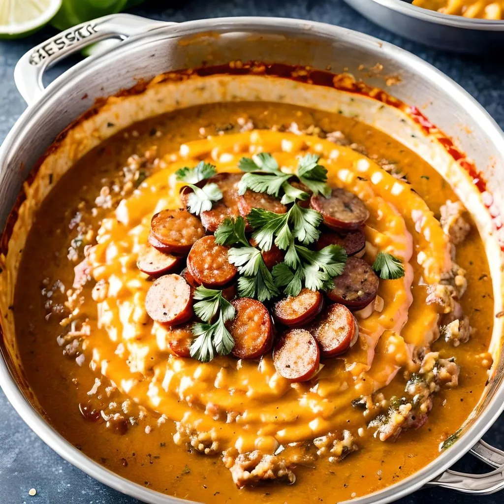 Smoked Sausage Queso 1024x1024 Best Smoked Queso Recipe