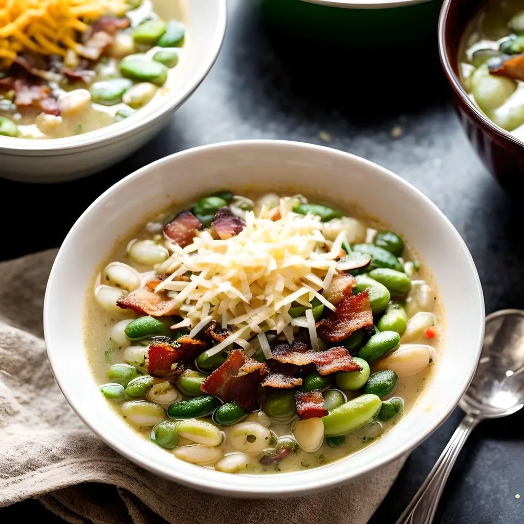 Smoky Bacon Lima Bean Soup