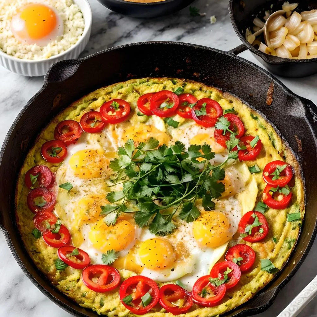 Spicy Long Hot Pepper Omelette