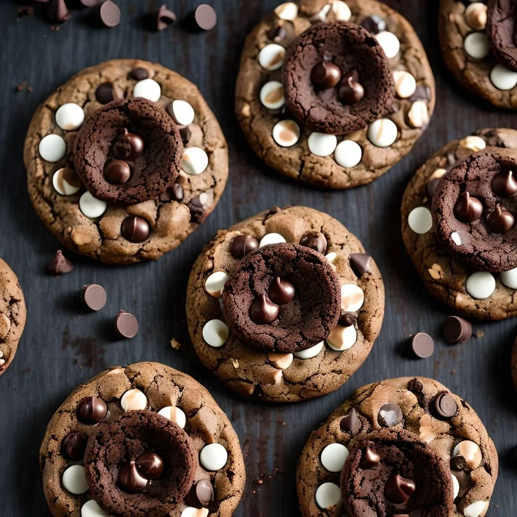 Triple Chocolate Bliss Cookies