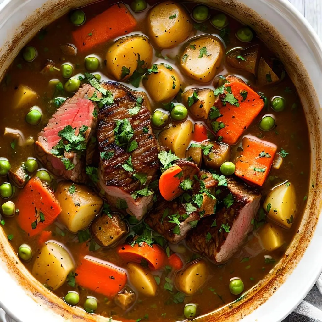 Vegetable-Packed London Broil Stew