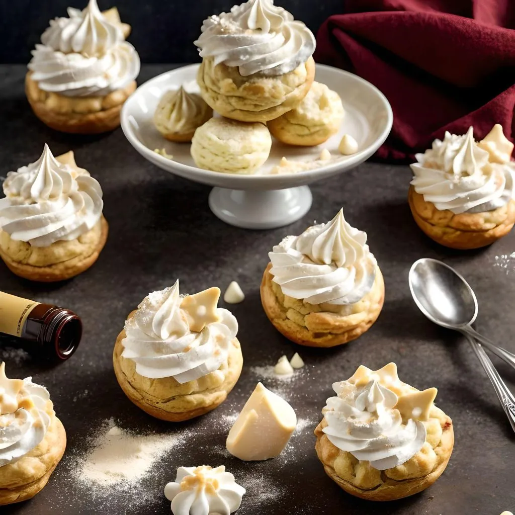 White Chocolate Liqueur Cream Puffs
