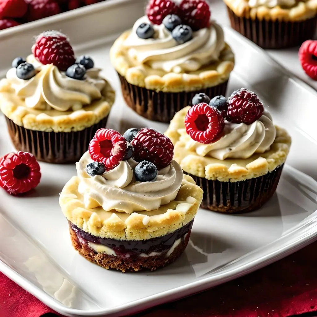 White Chocolate Raspberry Mini Cheesecakes