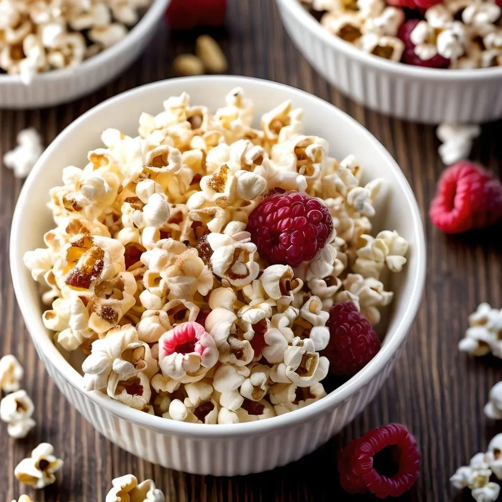 White Chocolate Raspberry Popcorn 1024x1024 White Chocolate Popcorn Recipe