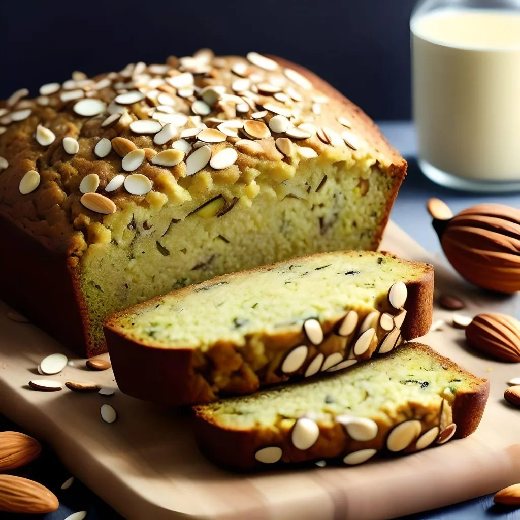 Zucchini Almond Bread 1024x1024 Zucchini Bread Machine Recipe