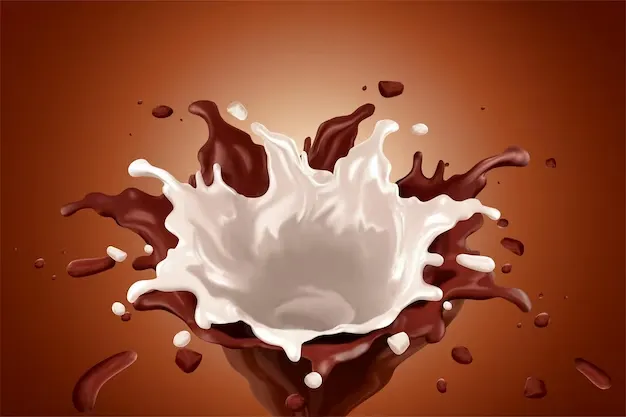 a visual representation of milk chocolate.