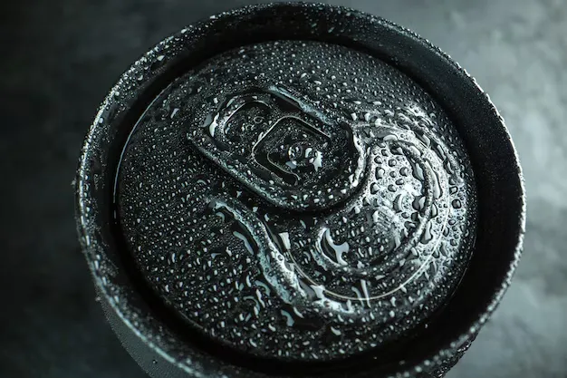 top view of the metal can.