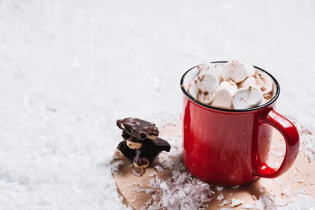 hot cocoa in a red cup