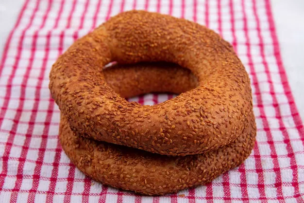 bagels on a handkerchief