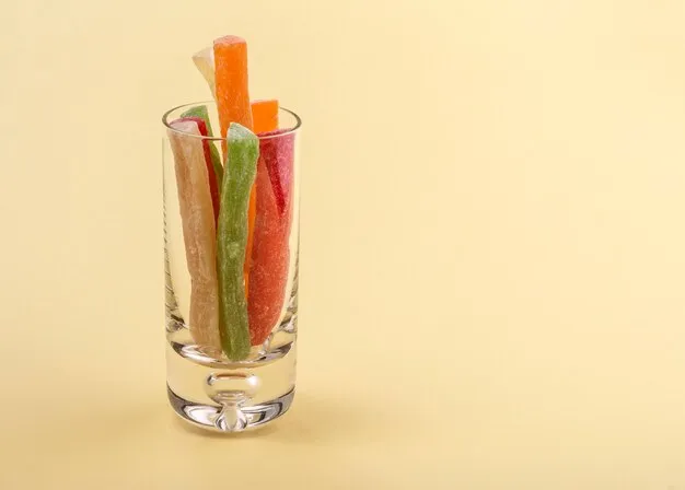 veggie straws in a glass