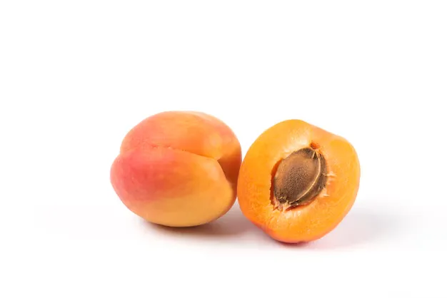 front view of peaches